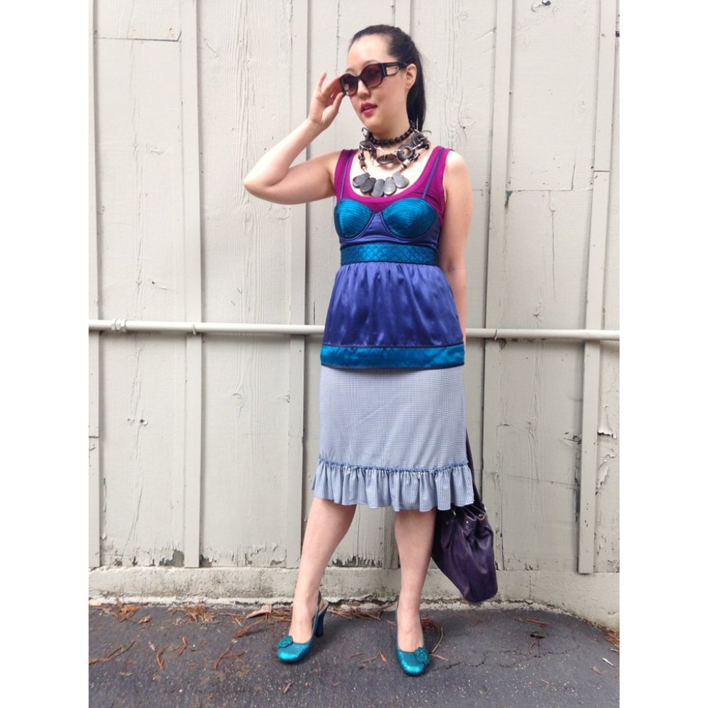 MOSCHINO Cheap+Chic Gingham Ruffle Skirt - Picture 5 of 5